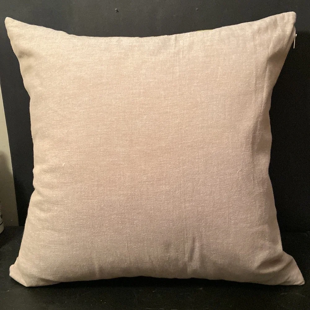 Crate & Barrel 18” Cotton Blend Geometric Abstract Embroidered Sofa Pillow Sham